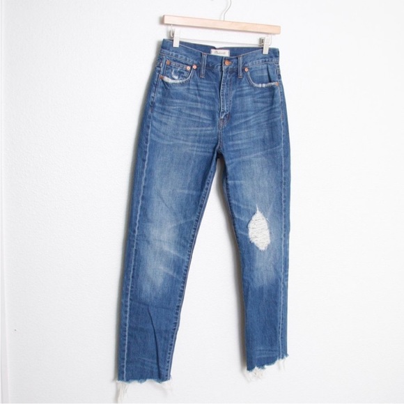 Madewell Perfect Summer Jean Distressed Chewed Hem Size 25 - Picture 4 of 6